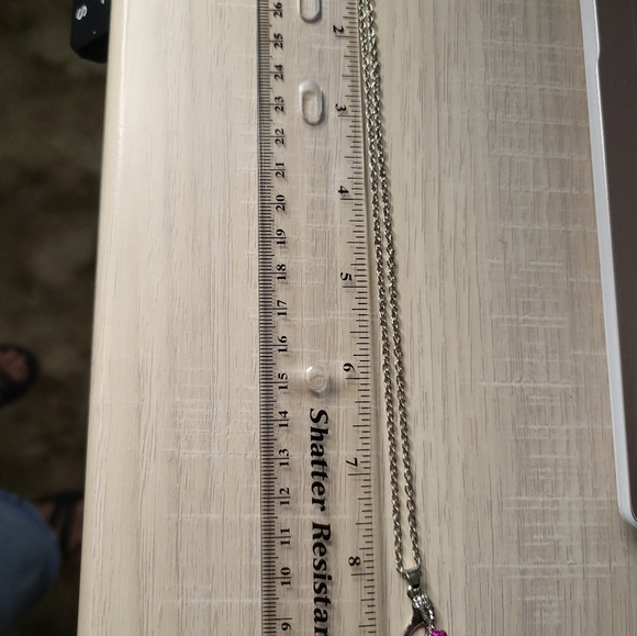 NWOT Necklace with pink stone on high heel - Picture 10 of 11